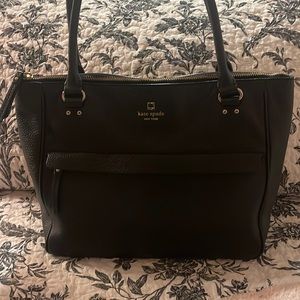 Large black leather Kate Spade bag